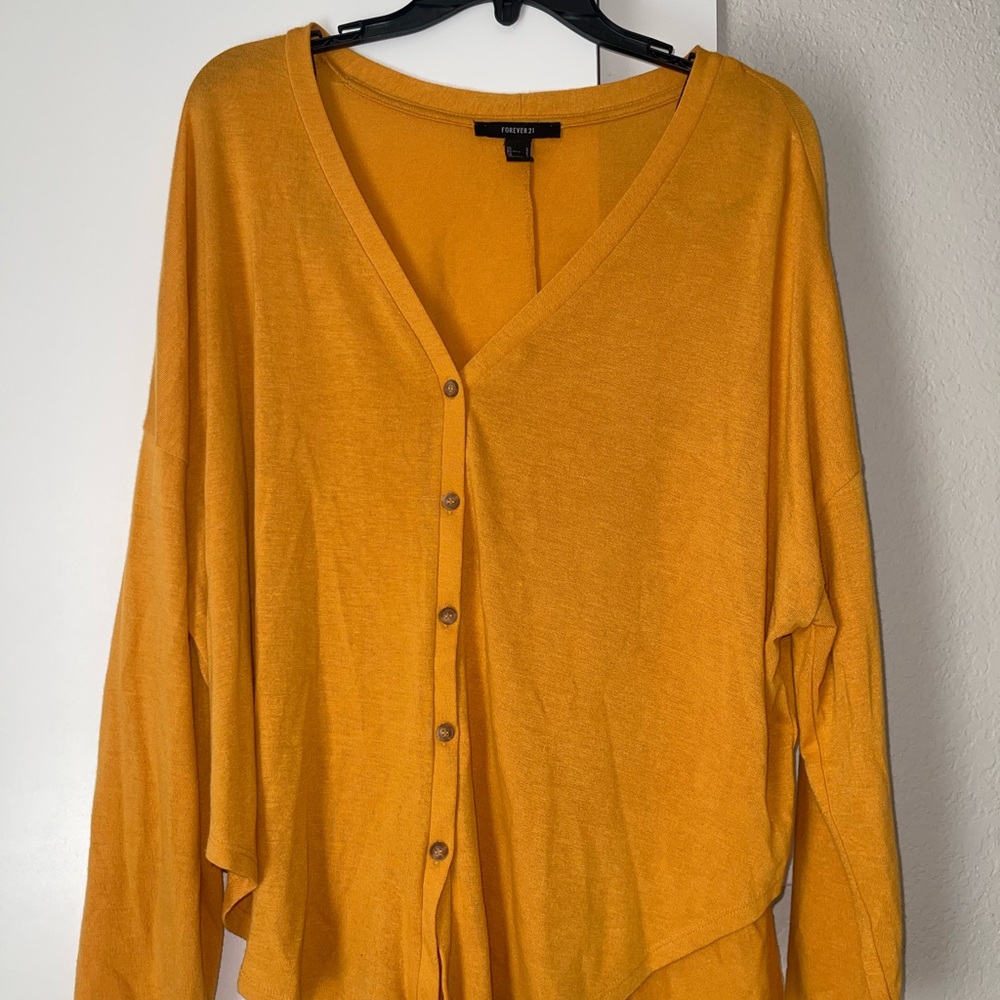 Forever 21 Golden Yellow Knit Top